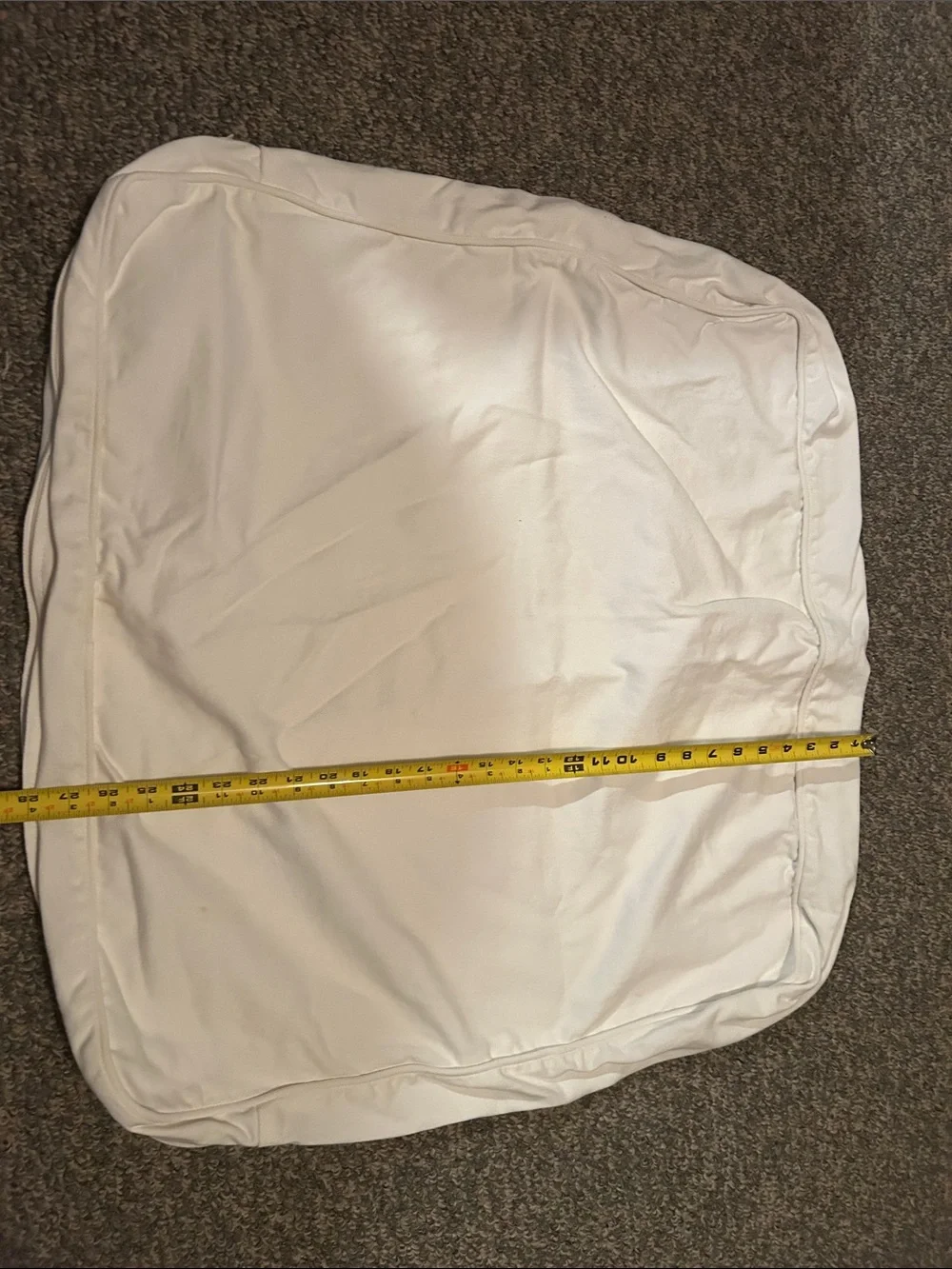 Classic IKEA heavy wht fabric/duck/seat cushion cover EKTORP #0720. Reversible.